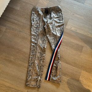 Pam and Gela reptile print track sweatpants